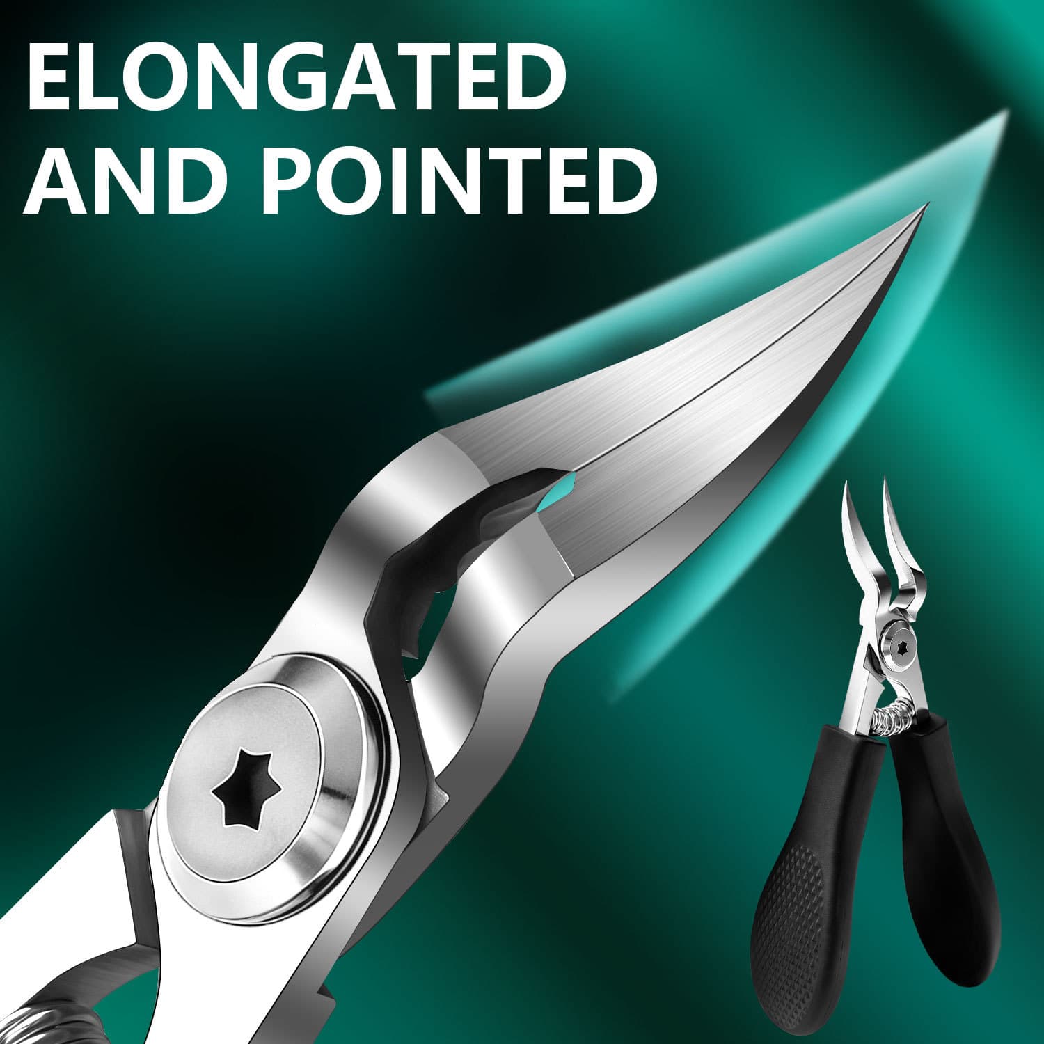 New Slant Cut Curved Flat Nail Clipper Large Opening Nail Clipper for Ingrown Toenails