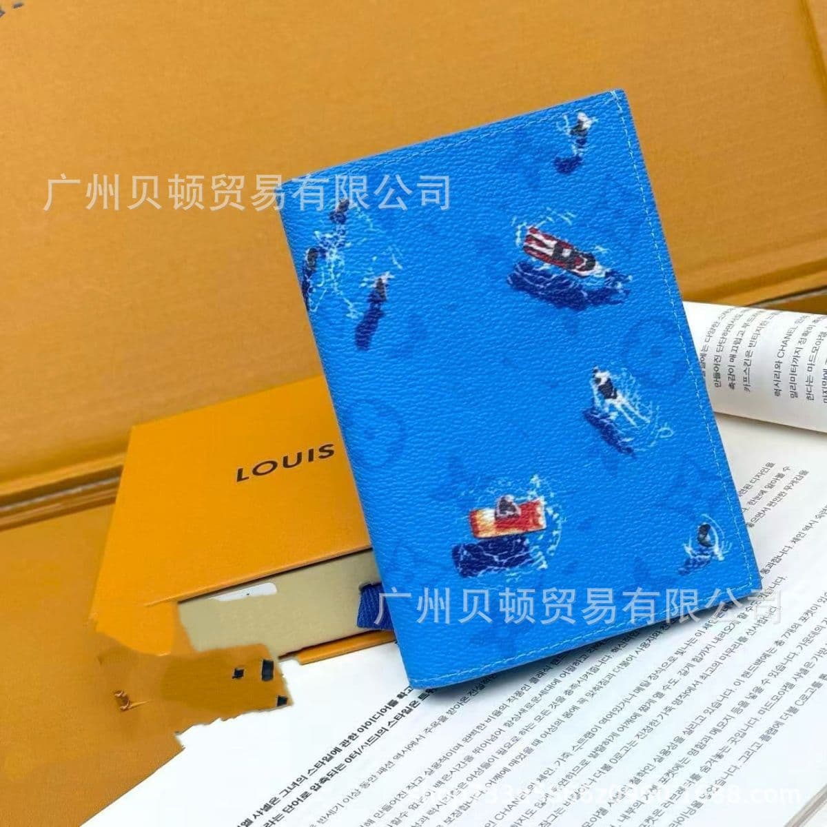Cross-border Graffiti Cartoon Print Passport Holder Foldable Document Bag Girl's Small Wallet Coin Purse Cute Compact Lightweight