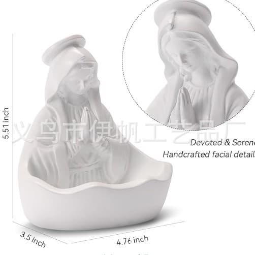 Cross-border Sandstone Resin Crafts Devotional Statue Decorative Bowl Home Decor Ornament Creative Gift