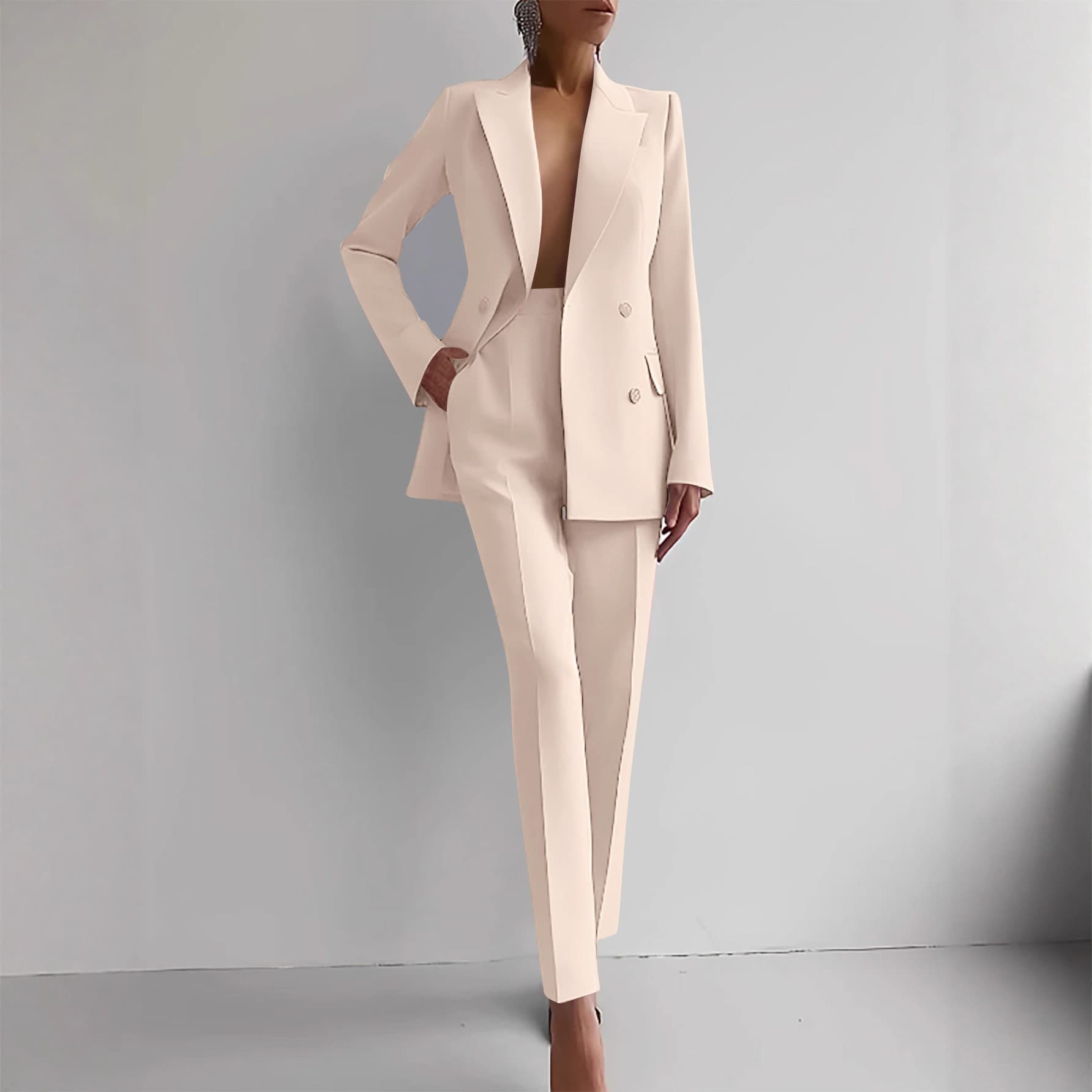2026 Spring Amazon Cross-border Fashion Casual Business Women's Suit Set