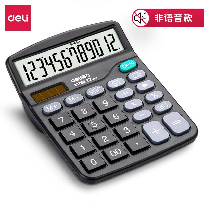 Deli 837ES Calculator, 12-Digit Large Display, Multifunctional, for Finance, Accounting, Students, and Office Supplies