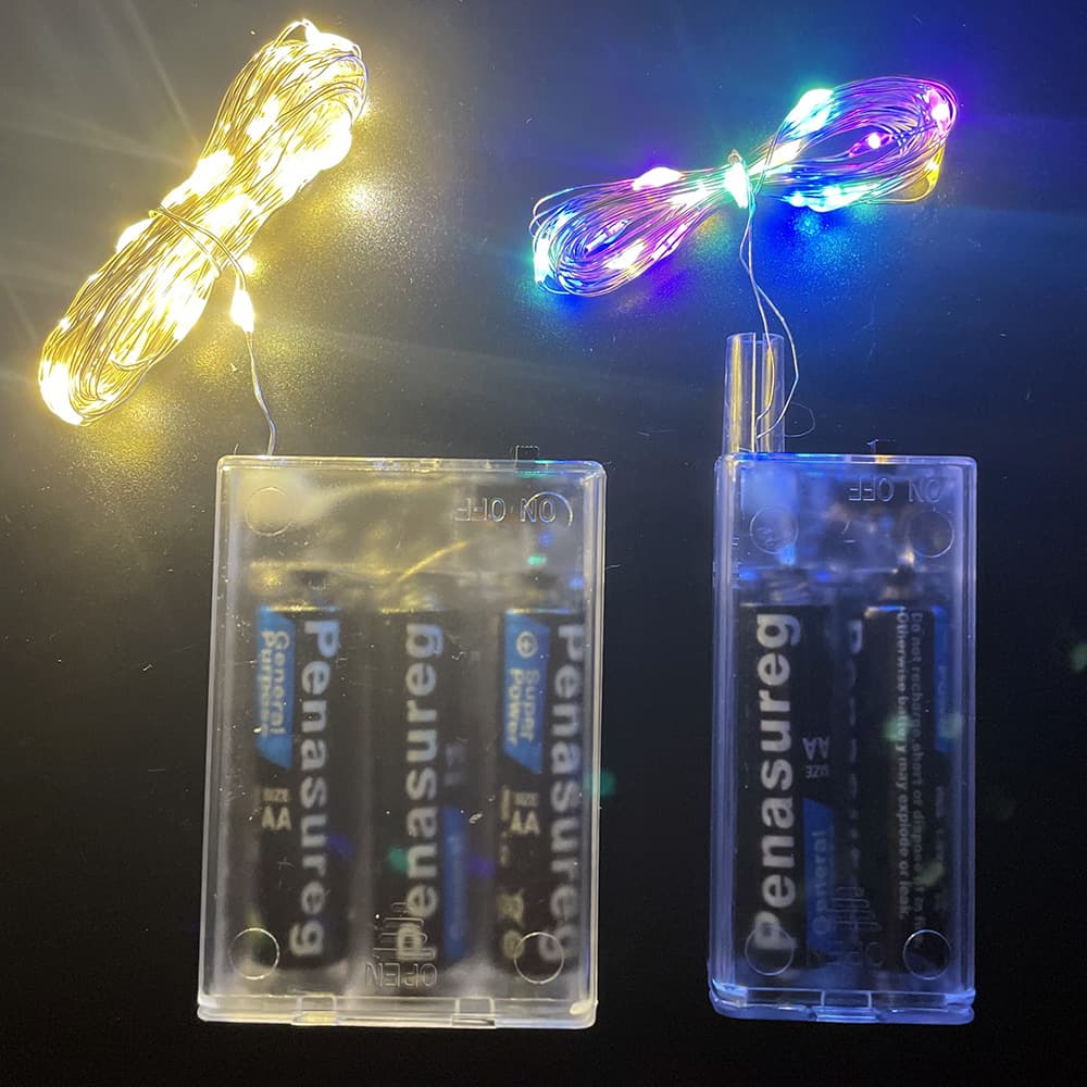 5-meter 50-light LED battery box string lights with flashing colorful lights for Christmas decoration starry sky LED light strip