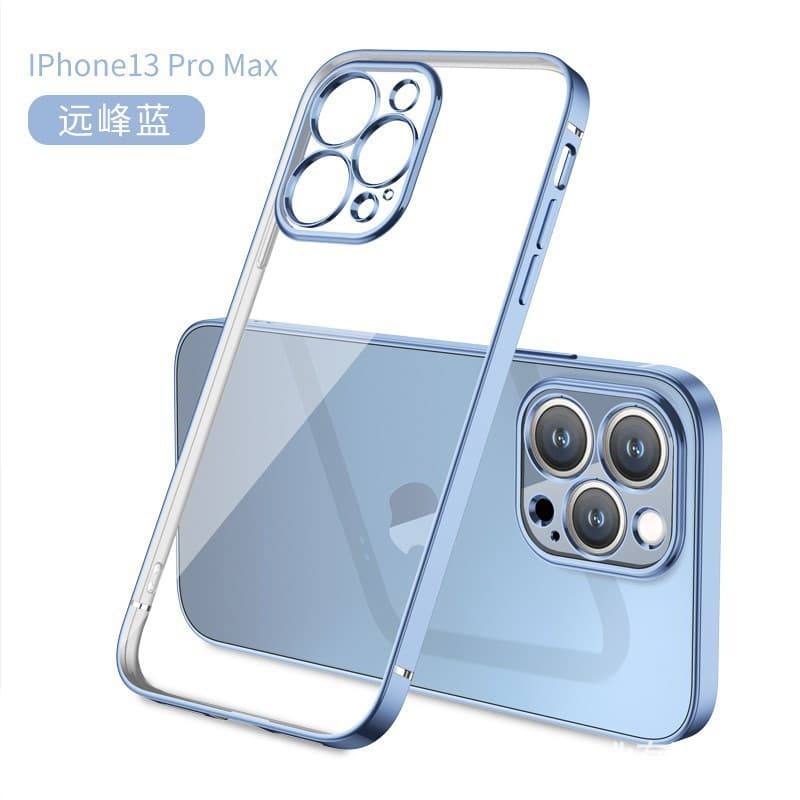 Compatible with iPhone 16 Magic Cube Straight Edge Case, Apple 14 Electroplated TPU Protective Case SE2 Transparent Case 8 Plus