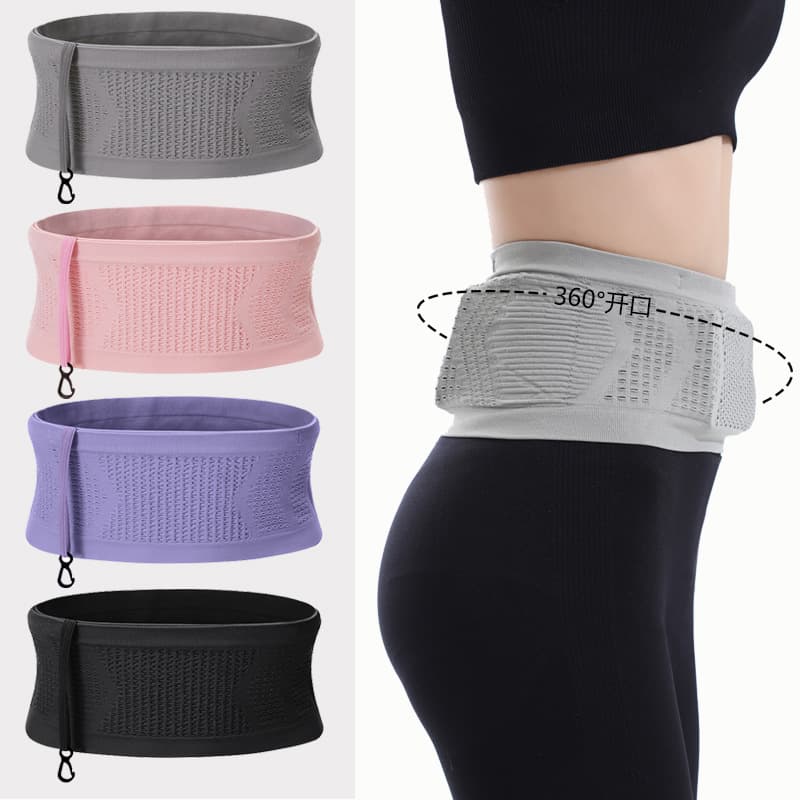 New Sports Waist Bag Large Capacity Unisex Outdoor Running Cycling Multi-functional Breathable Anti-slip Hook-attached Waist Pack