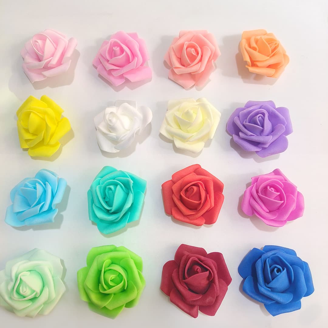 5cm Simulation PE Foam Rose Head Wedding Decoration Bouquet Ball Wreath Material DIY Fake Foam Flower