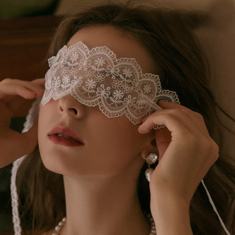 Nightclub dance queen lace sexy lingerie accessories sexy pure desire flirting fashion party veil strapped eye mask