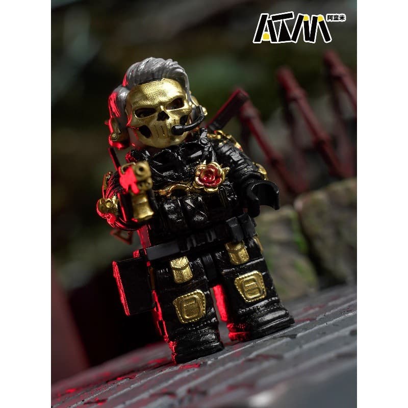 Delta Force Red Wolf Gilded Rose Model Gun Knife Third-party Lego Minifigure Building Block Figure Toy