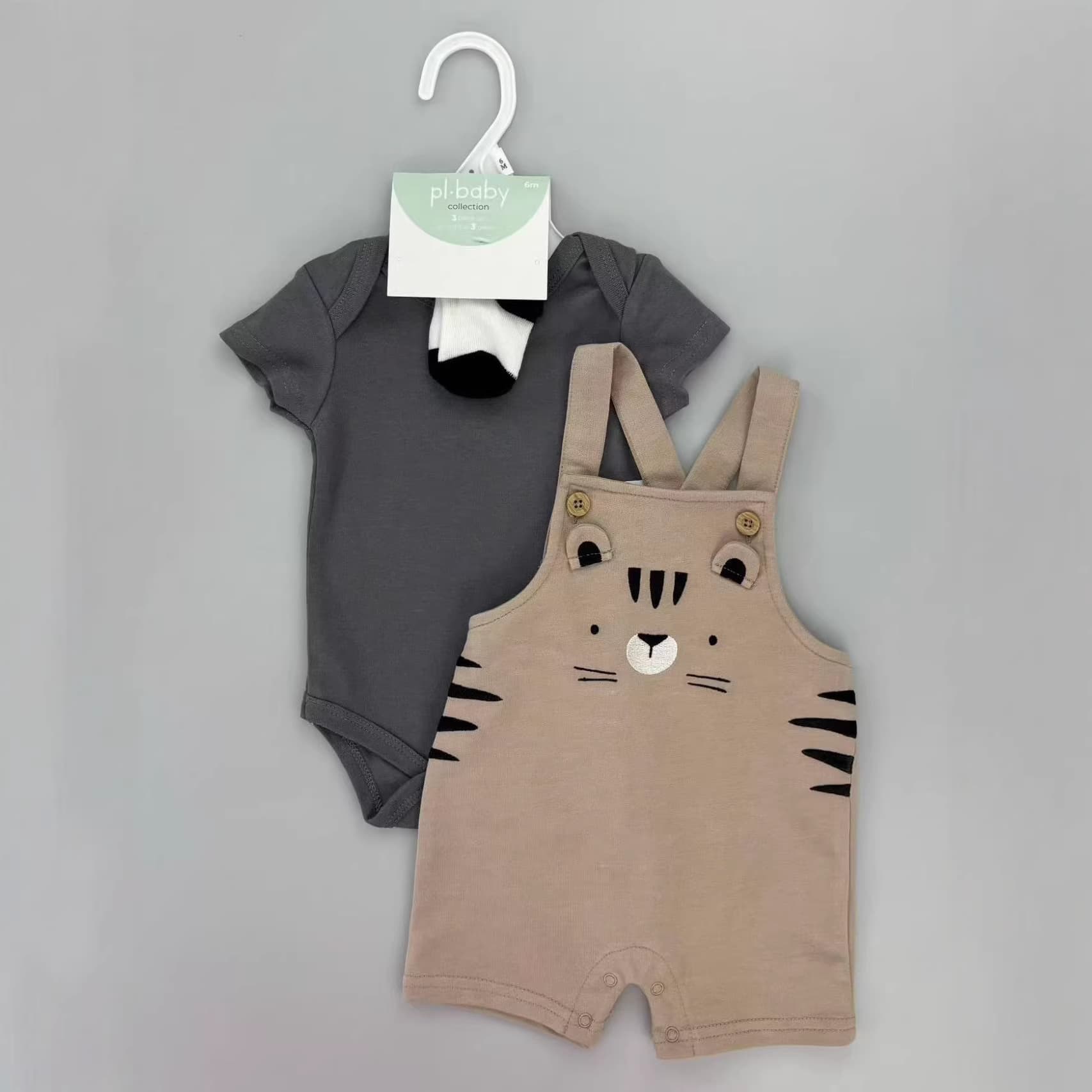 Wholesale foreign trade suspender set ins men's and women's short-sleeved fruit series cartoon animals