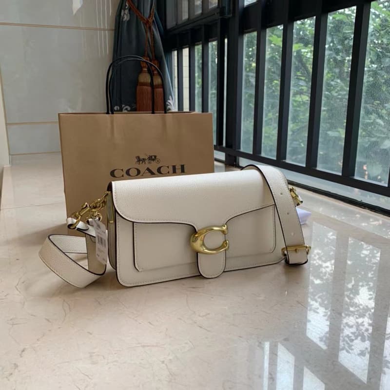 COACH 2026 New Tabby 26 Shoulder Bag Versatile Fashion Vintage Monogram Crossbody Handbag Small Square Bag