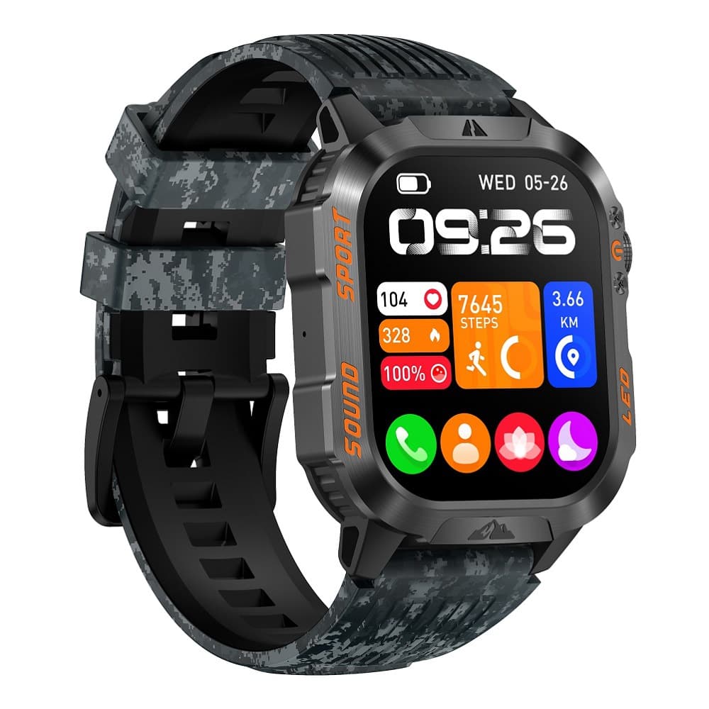 New Cross-Border HT46 Smart Watch Heart Rate Blood Oxygen Sleep Sports Step Counter 1200mAh AI Voice Assistant