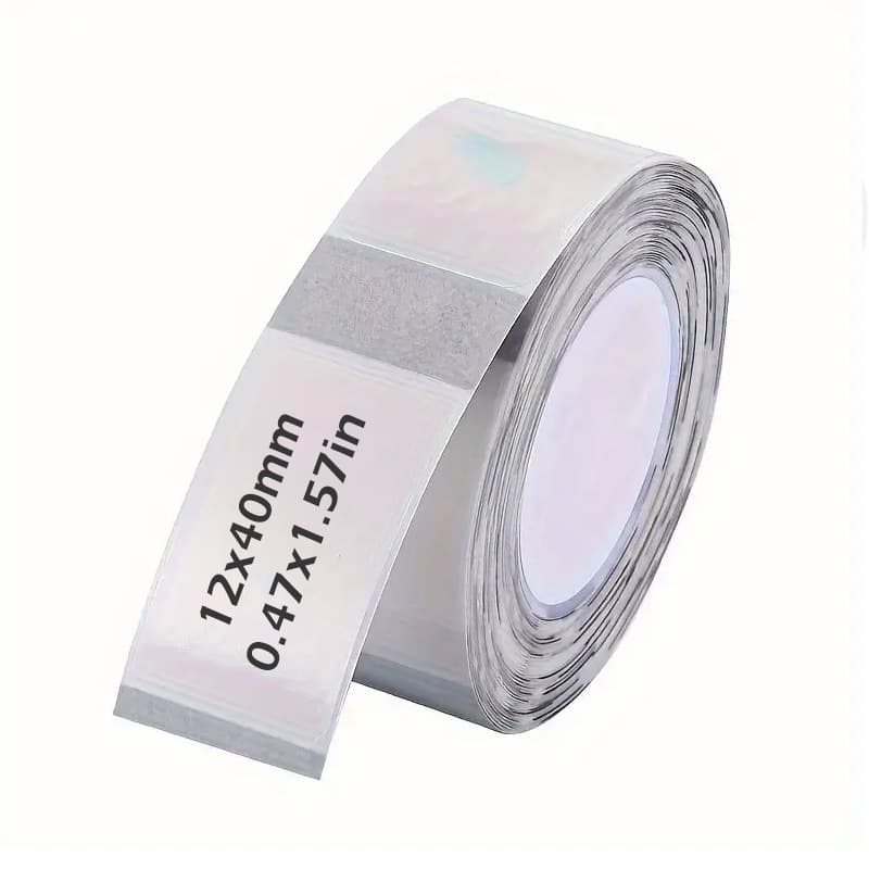 Cross-border Ningyou P11/P15 Yakelai D30 Youyin HP2s Thermal Printing Label Paper 12*40 Transparent