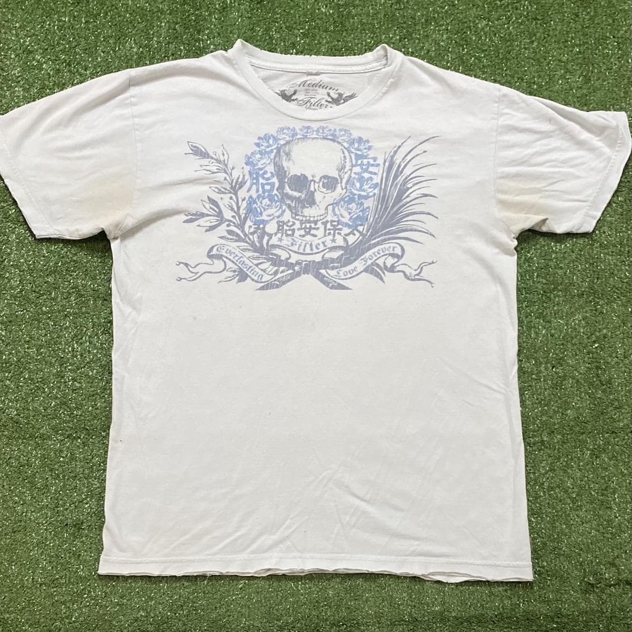 New Cross-Border Harajuku T-Shirt Vintage Y2K Affliction Men's White T-shirt