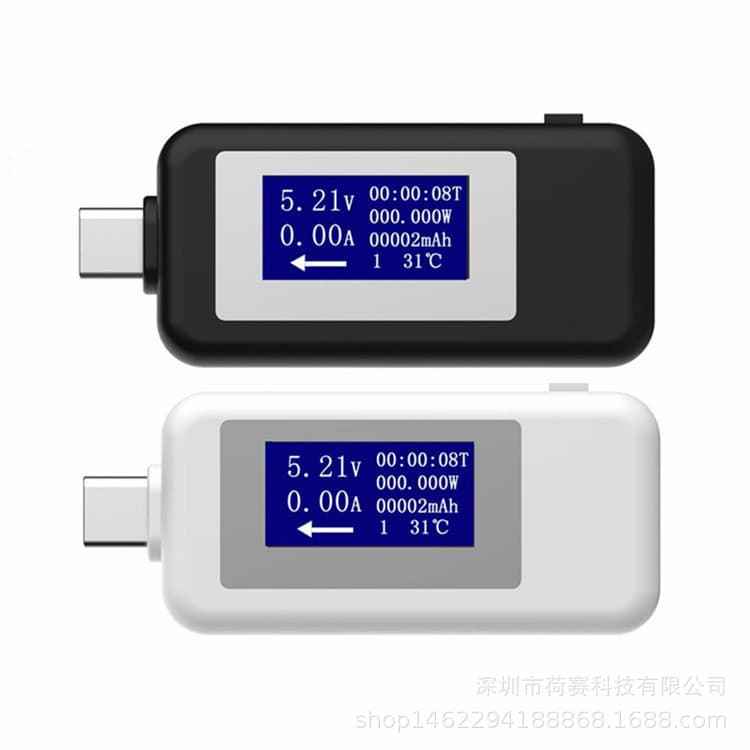 Type-c tester multi-function usb charger detector DC digital display voltage and ammeter KWS-1802C