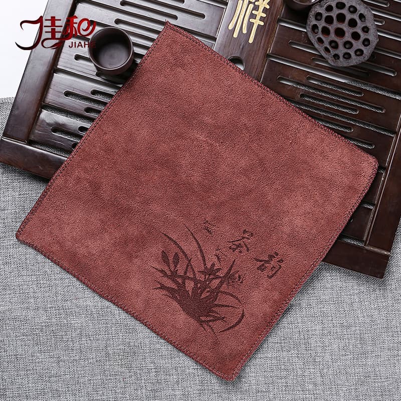 Premium Kung Fu Tea Towel, Thick and Absorbent Tea Cloth, Tea Set Towel, Tea Table Cloth, Zen Style Wipe Cloth, Tea Tray Accessories