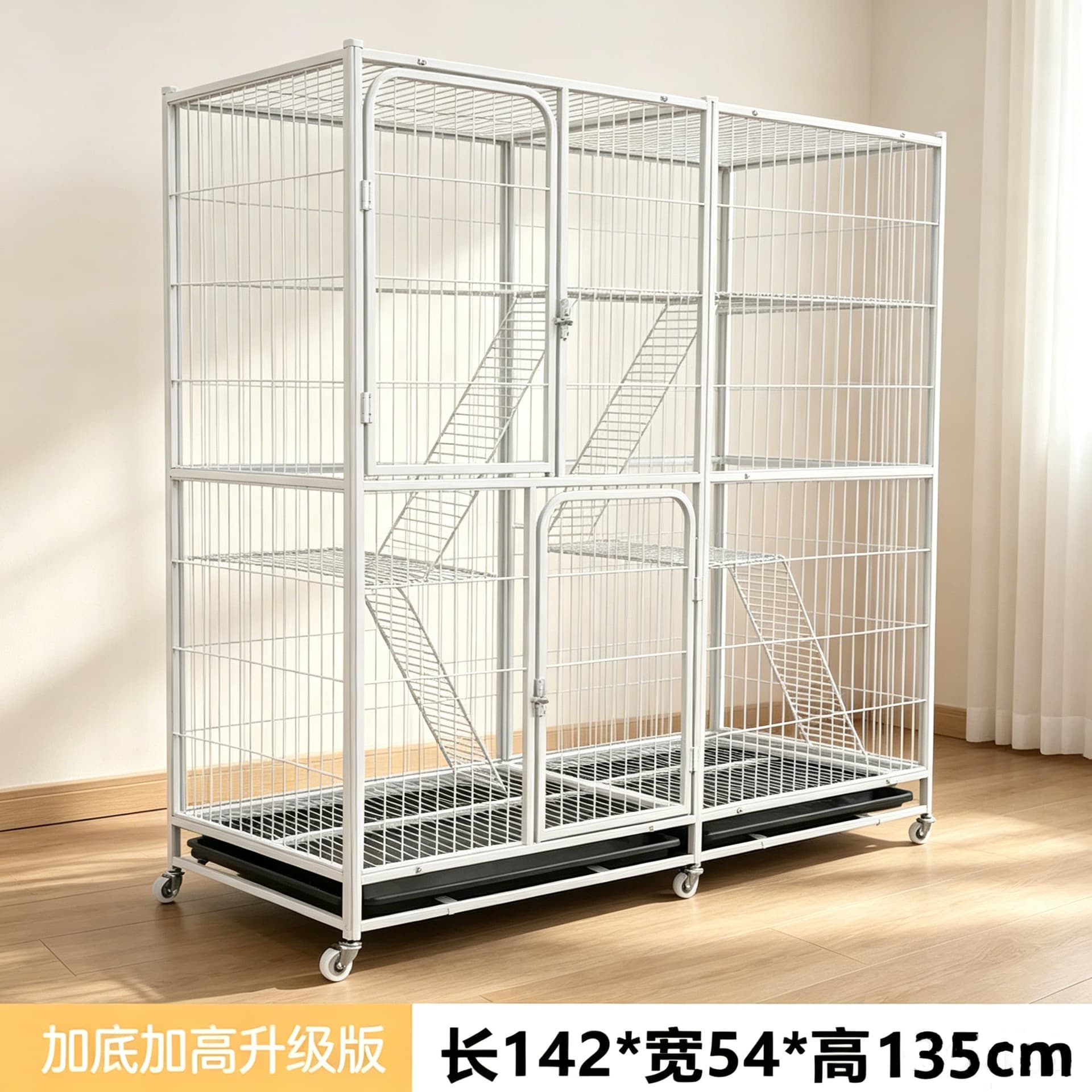 Cat Cage Extra Large Space Indoor Home Cat Villa Cat House Cat Bed Three-Layer Two-Story Cat House Large Size