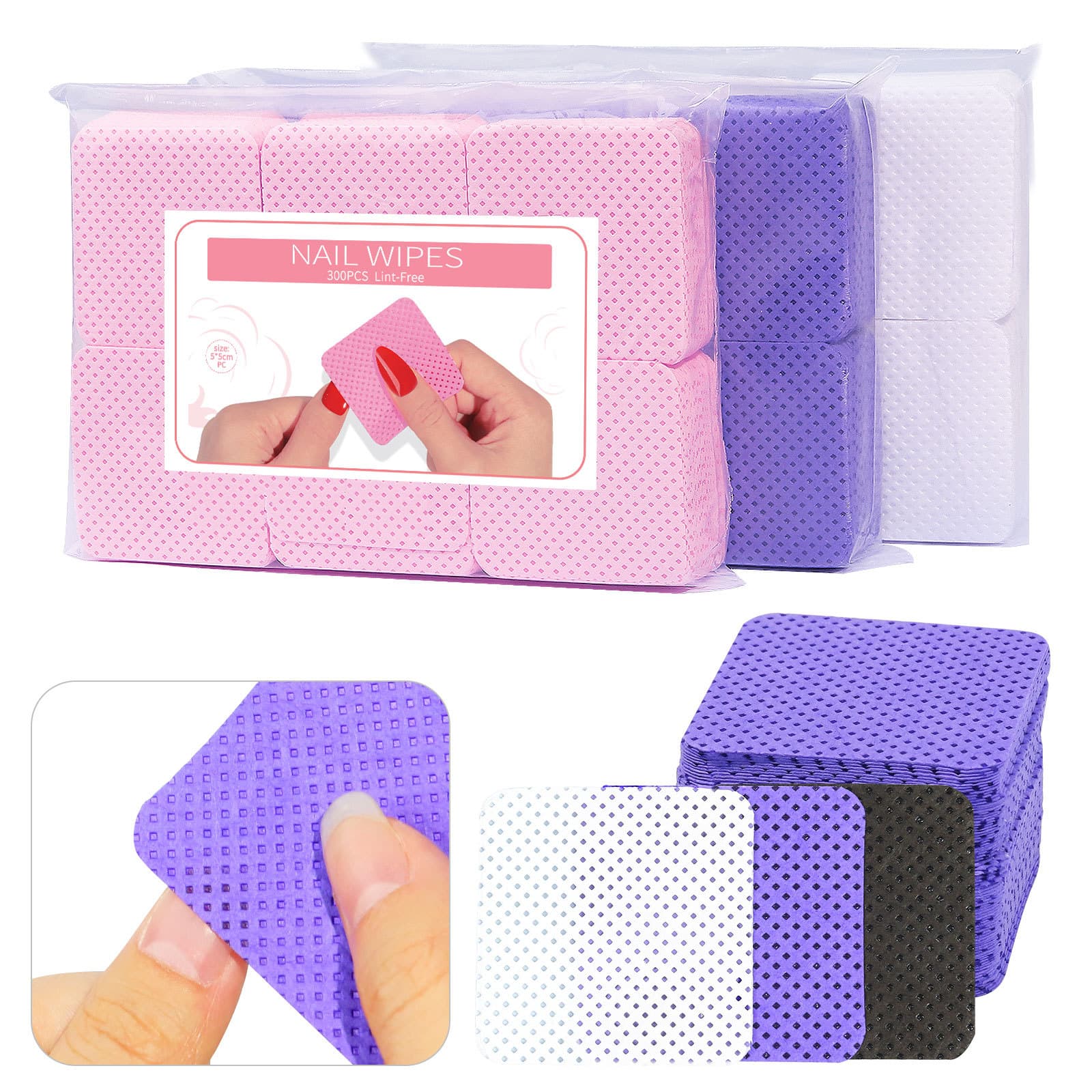 Magic Nail Art Cotton Pad Eyelash Glue Remover Wipes Manicure Towel Nail Cleaning Wholesale Beauty Salon Supplies