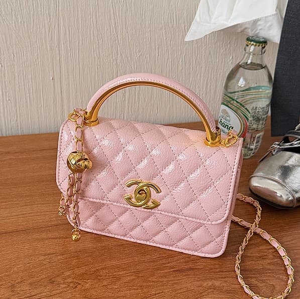 Light Luxury Best-Seller Chanel-Style Diamond Quilted Women's Bag Versatile Single-Shoulder Mini Square Bag Crossbody Chain Bag