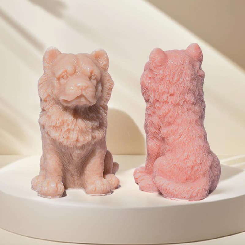 New Cross-Border Animal Silicone Mold Chow Chow Dog Aromatherapy Candle Silicone Mold DIY Sitting Puppy Dessert Mold