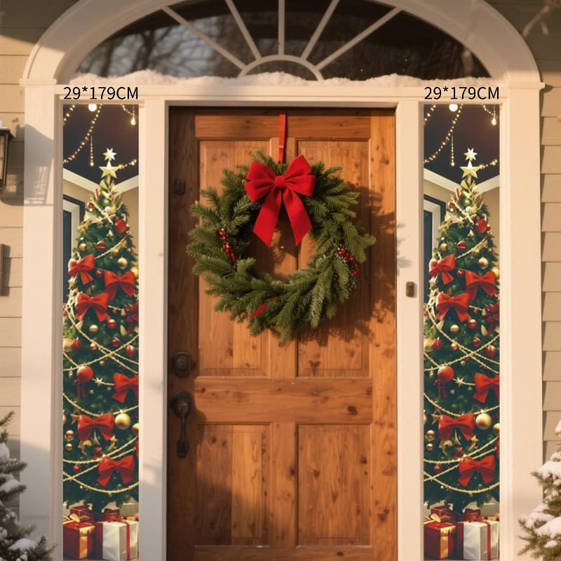Christmas decorations, porch signs, banners, outdoor Christmas banners, front door signs