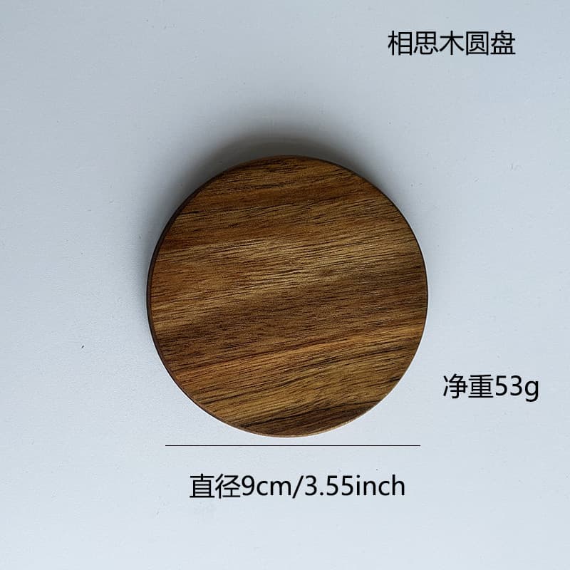 Cross-border Solid Wood Serving Tray, Acacia Wood Tea Tray, Tea Set Wooden Plate, Home Dessert Plate, Rectangular Display Tray for Vendors