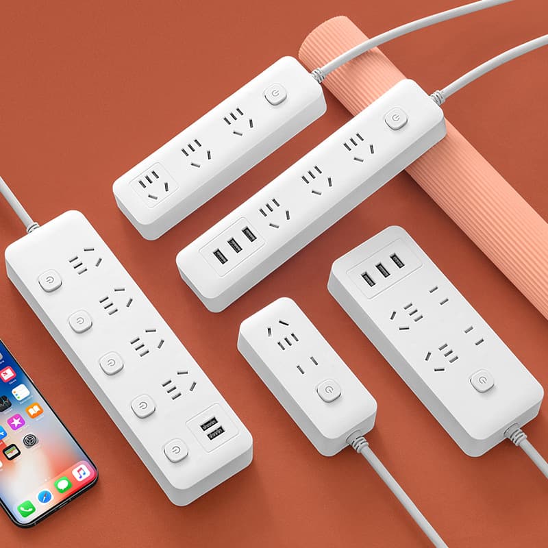 Smart power strip with individual socket control, USB wired power strip, multifunctional multi-outlet power strip for home and office, wholesale manufacturer