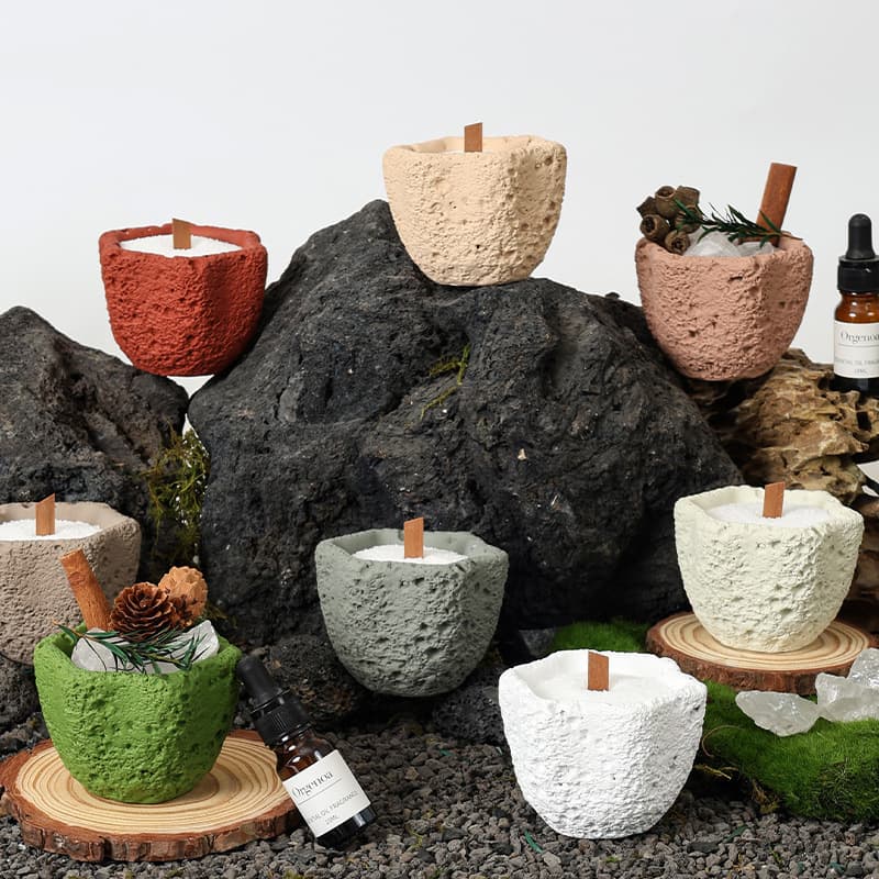 Aromatherapy candle cup candle container empty cup candle cup romantic fragrance companion gift manufacturer direct sales creative cement