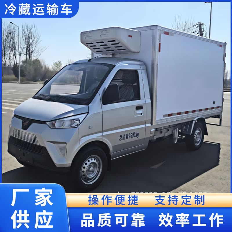 Supply Wuling Ice Treasure transport vehicle pure electric new energy for meat, egg, and produce transport 2.8-meter micro truck refrigerated vehicle