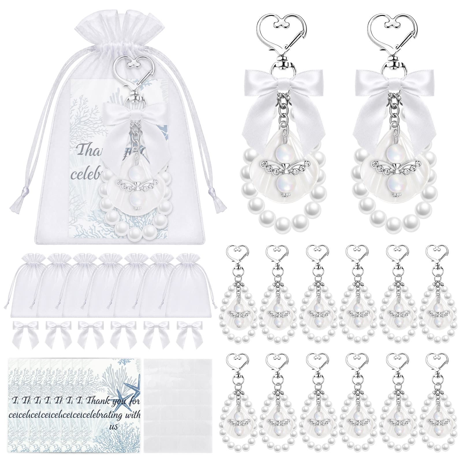 Cross-border New Shell Guardian Angel Keychains, Beach Party Souvenirs, Sailing Theme, Wedding, Bridal Gift Party