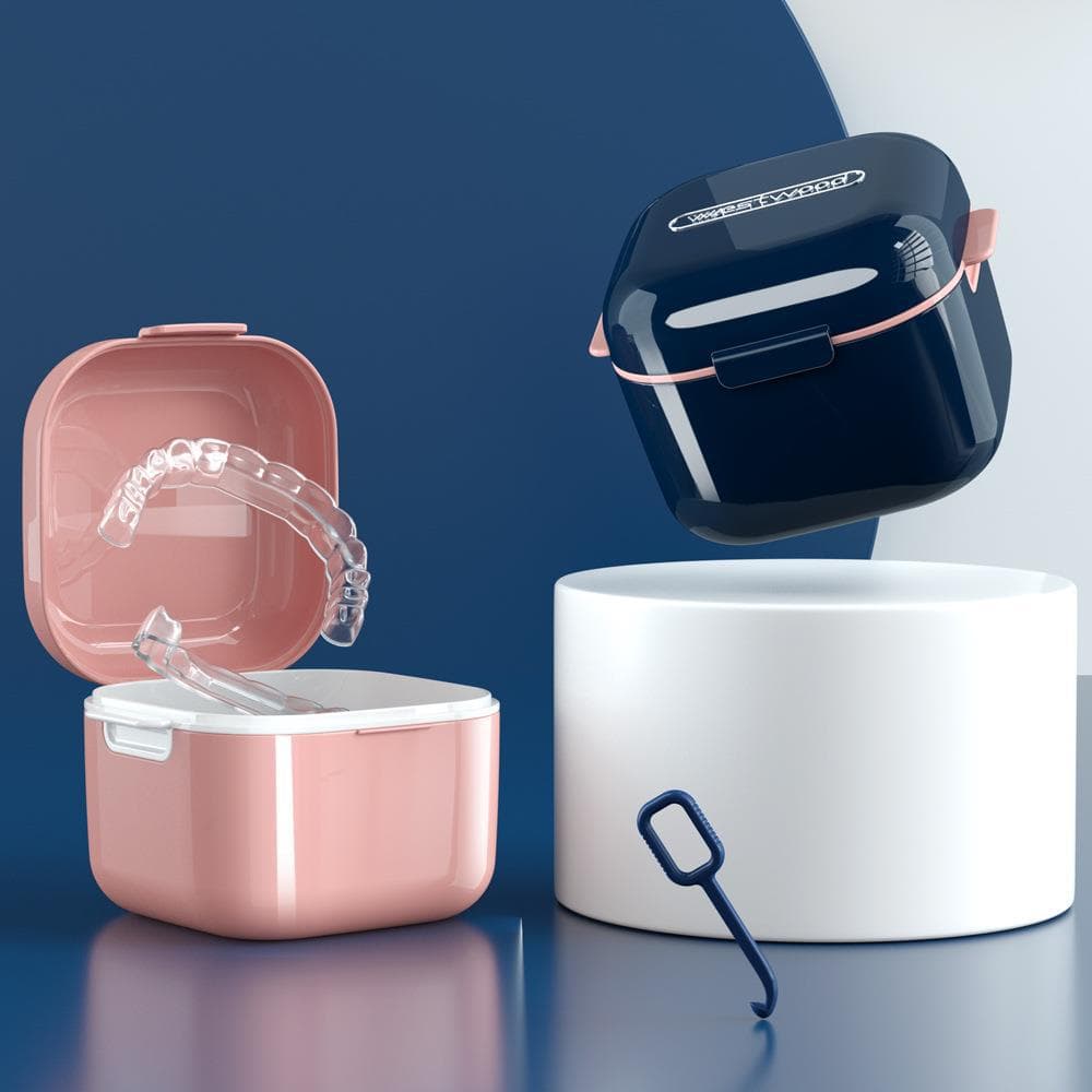 Invisible Orthodontic Corrector Transparent Retainer Denture Storage Box Soaking Box Fake Teeth Box Dental Care Organizer