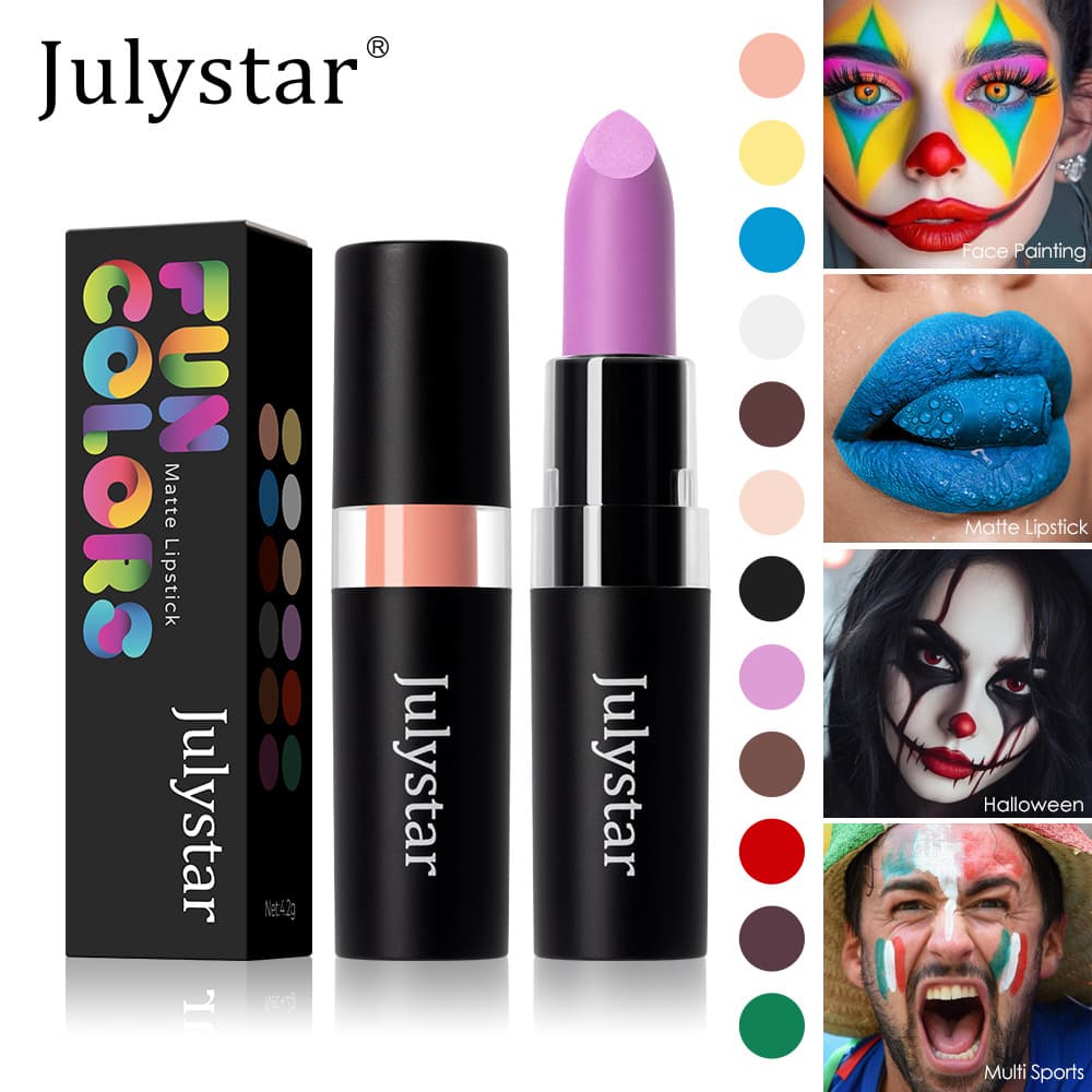 Cross-Border Makeup Halloween Party Face Paint Cream Professional Stage Makeup Long-Lasting Non-Smudge Lipstick Wholesale