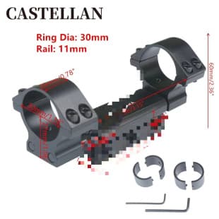 Cross-Border 25.4/30mm Universal Scope Ring Clamp Aluminum Alloy Integrated Bracket Ring Clamp One-Piece Clamp