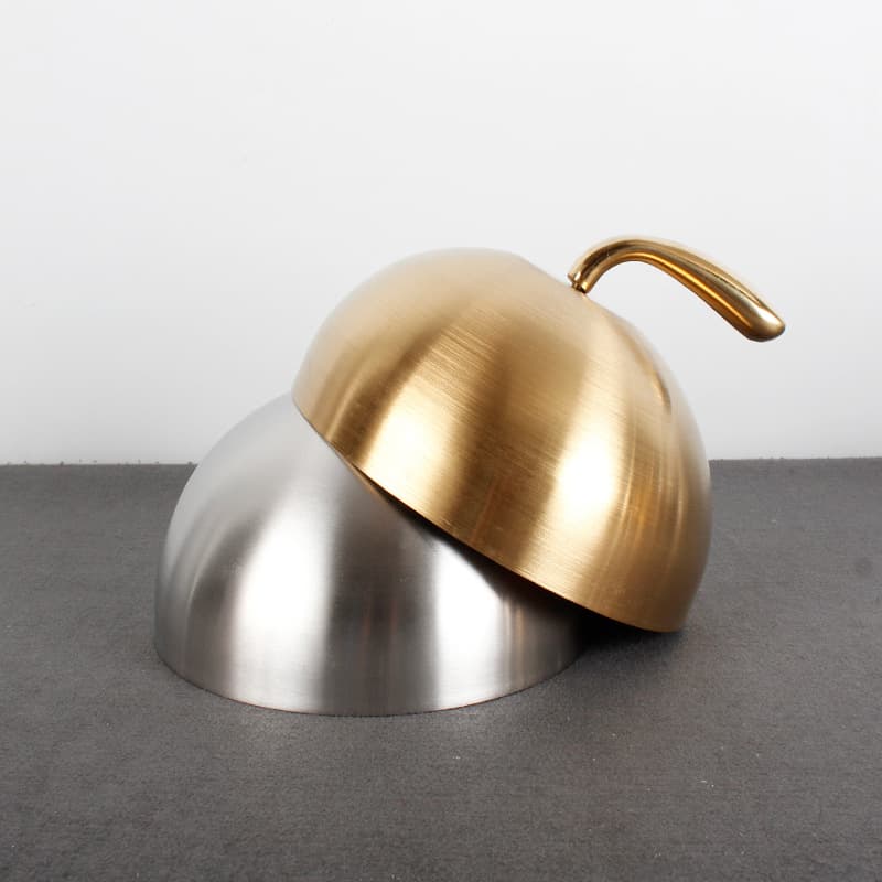 Non-magnetic Stainless Steel Steak Plate Cover Round Korean Style Barbecue Cover Heightened Pot Food Western Dining