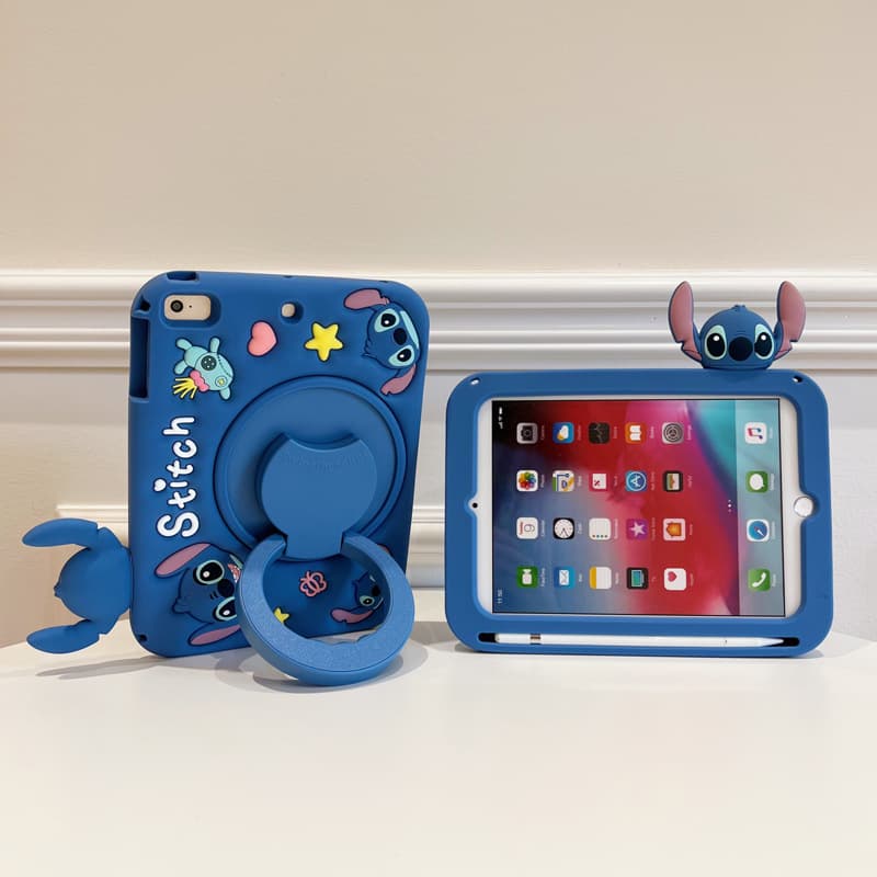 Silicone Soft Case for iPad Pro 11 2024, Air 6, Air 4, Air 5, Three-Star