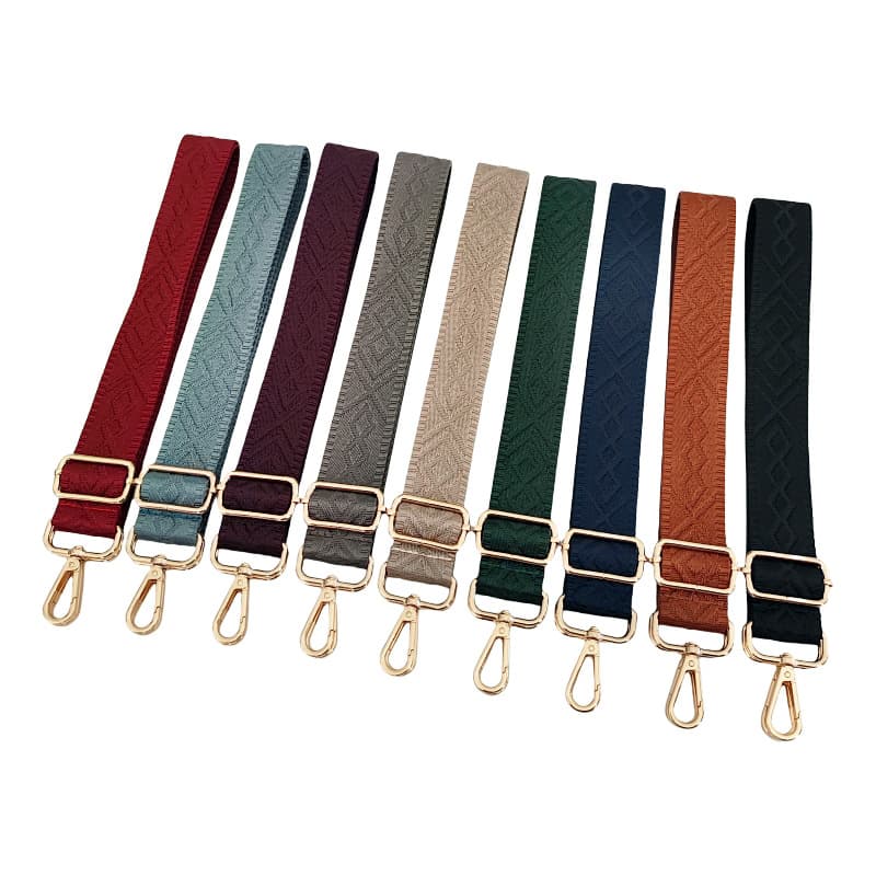 Cross-border women's bag straps colorful wide shoulder straps solid color backpack replacement straps adjustable foreign trade diamond bag strap accessories