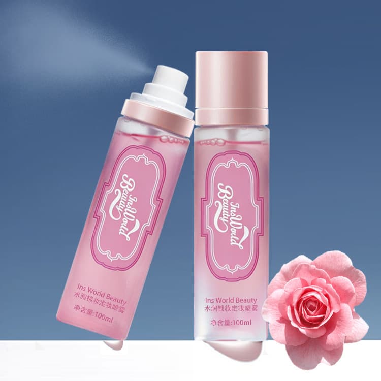 Printable dewy setting water moisturizing makeup setting spray natural shimmer lasting makeup setting spray without logo