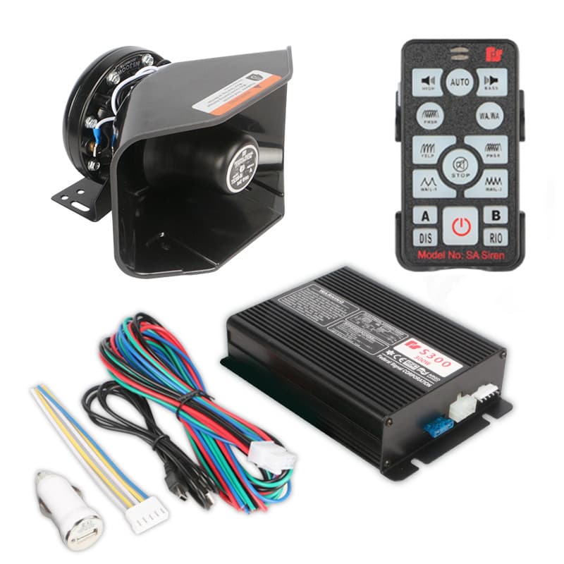 Car alarm loudspeaker car siren horn wireless 200W400W modified speaker 24V12V foreign trade