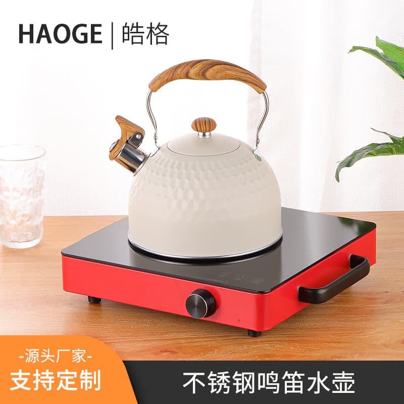 2.5L stainless steel whistling electric kettle, flat-bottom large capacity boiling pot, cross-border kettle