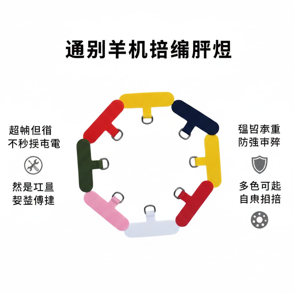 Mobile Phone Pad Holder Card, Phone Lanyard Card, Charging Port Fixing Card