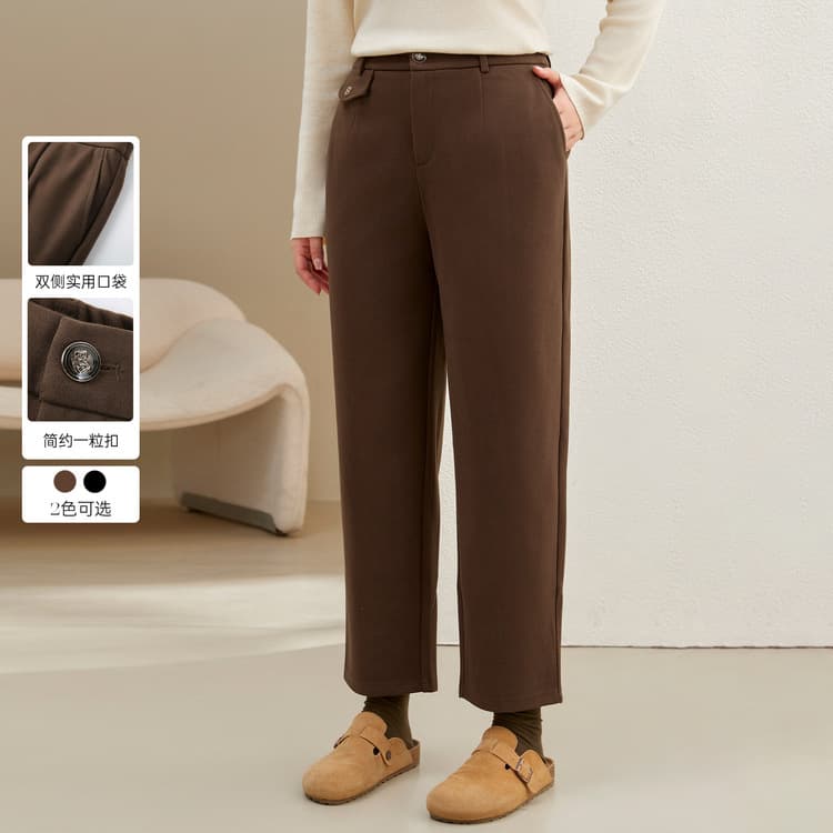 Xianlixiu Plus Size Women's Commuter Versatile Hip-Covering Leg-Shaping Slimming Pants for Curvy Women, 2024 Winter New Arrival