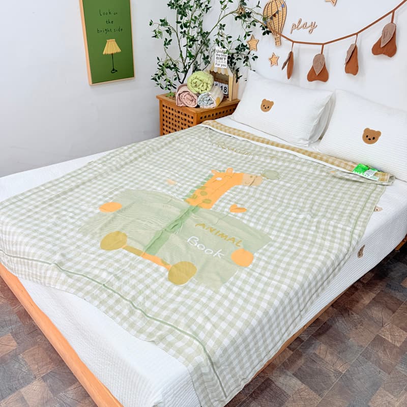 Bamboo fiber blanket gauze cool blanket summer thin towel quilt sofa blanket ice silk cool nap air conditioning blanket