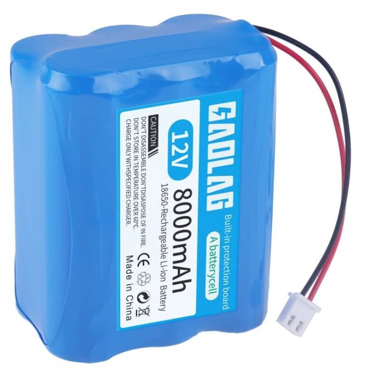 12V Battery 3S2P, 12V 8000mAh 18650 Lithium-ion Battery