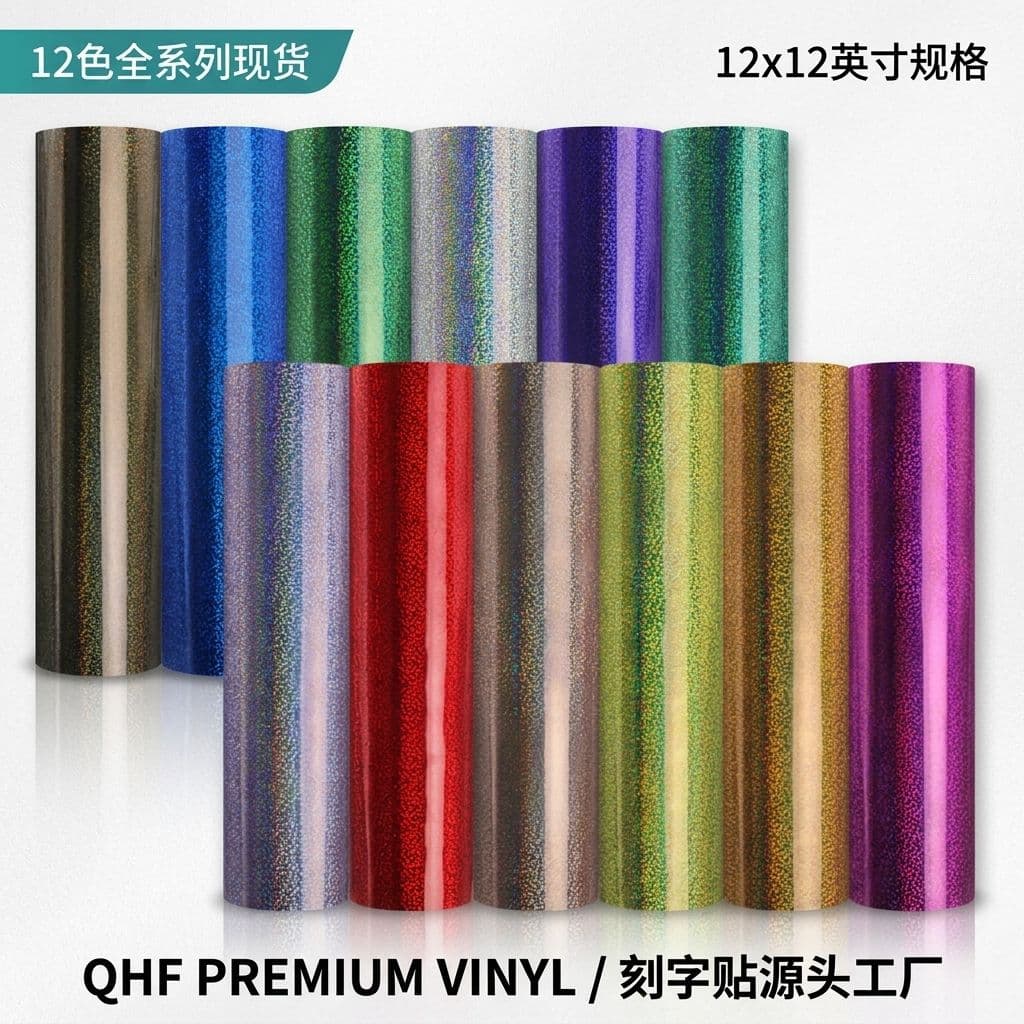 [Holographic Dots] 12x12 Inch Engraving Vinyl Small Roll Holographic Dot Vinyl Compatible with Cricut