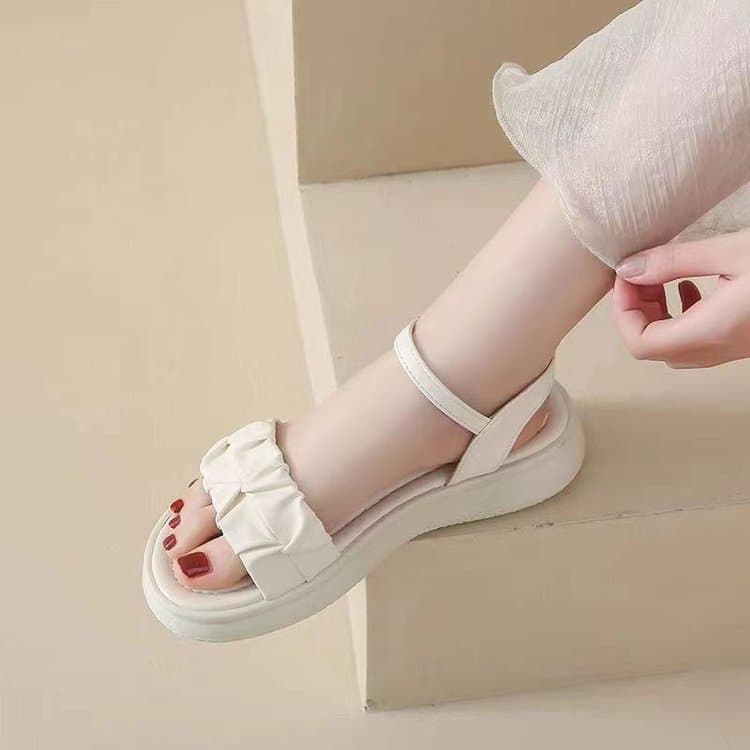 Sandals Women's Outer Wear Summer New Arrival 2025 All-Match Flat Fairy Style Skirt Sandals Women's Shoes with Roman Strap