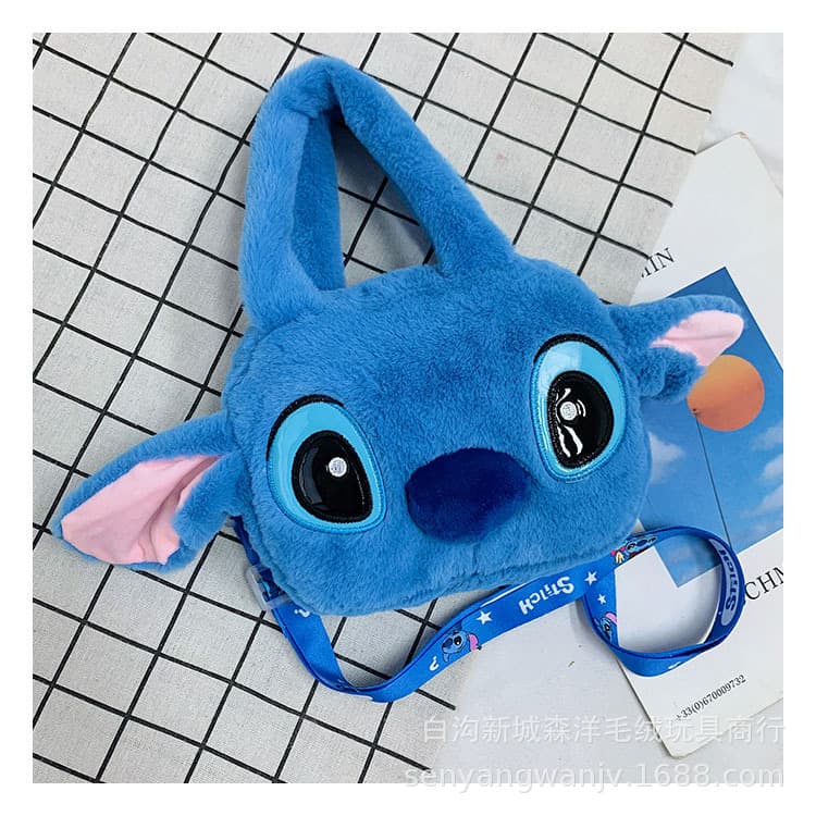 Cross-border new Stitch plush bag cartoon cute plush toy bag handbag children and girls gifts