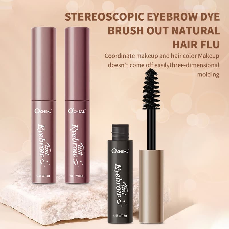 Cross-border foreign trade popular natural three-dimensional eyebrow dyeing gel easy-to-color waterproof and sweat-proof long-lasting four-color eyebrow dyeing gel