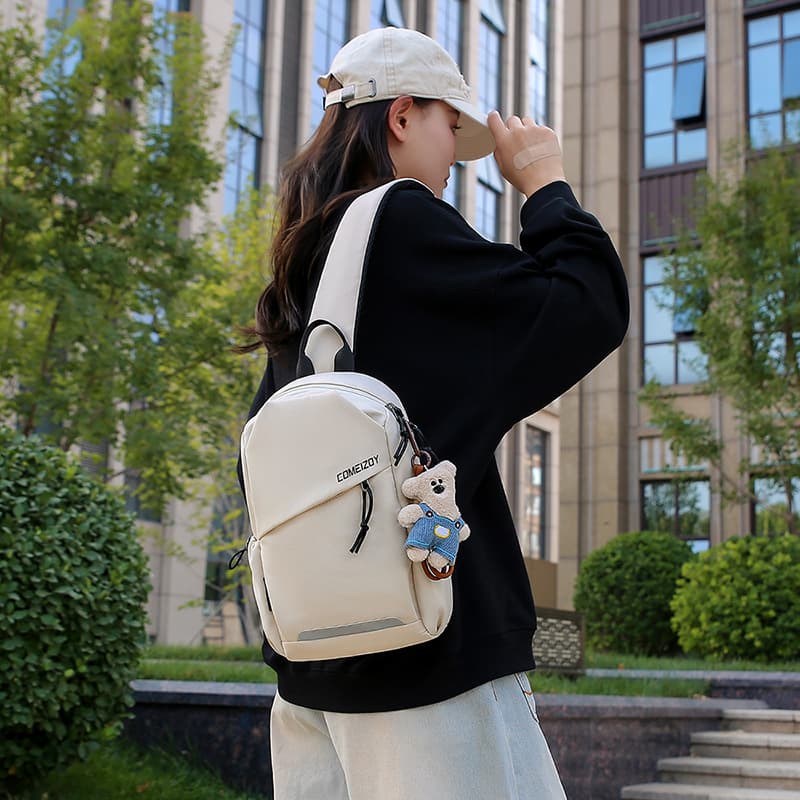 Crossbody Sling Bag for Men and Women, Adjustable Strap, Casual Outdoor Travel Shoulder Bag, Water-Resistant, Customizable Print