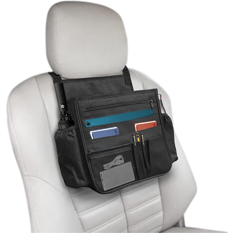 New Cross-Border Car Seat Organizer Bag, Car Item Storage Organizer Bag, Multifunctional Seat Back Hanging Pouch