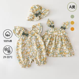 Girls Summer Dress Baby Princess Dress Toddler Floral Korean Style