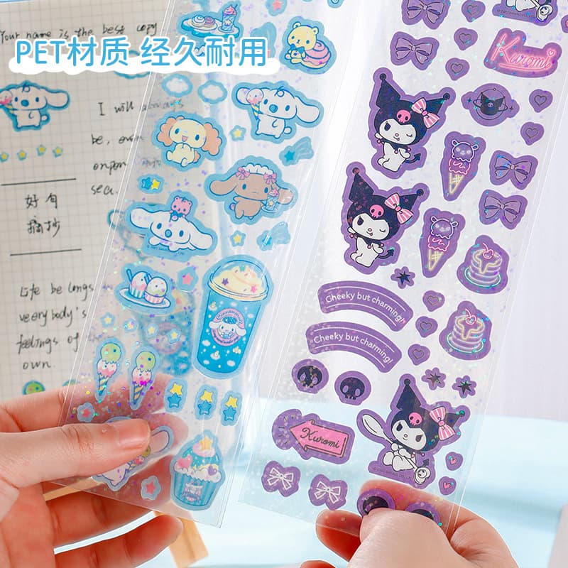 Joytop Sanrio Long Stickers Kuromi Decoration Waterproof Cute Adhesive Tape for Scrapbooking