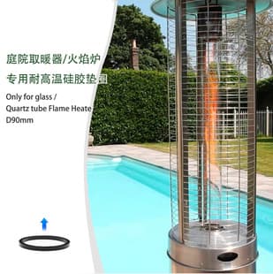 Gas Heater Accessories - Heater Glass Tube Special High Temperature Resistant Silicone Gasket Energy Saving Heating